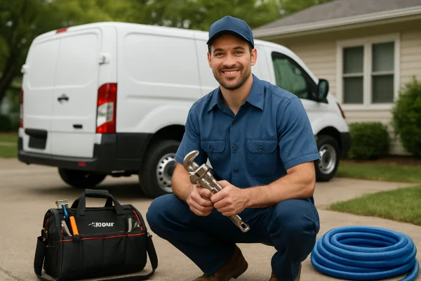 a male plumber smiling and posing for the camera from Emergency Plumber Grand Prairie in Grand Prairie, TX - Burst Pipe Repair a male plumber smiling and posing for the camera from Emergency Plumber Grand Prairie in Grand Prairie, TX - Burst Pipe Repair