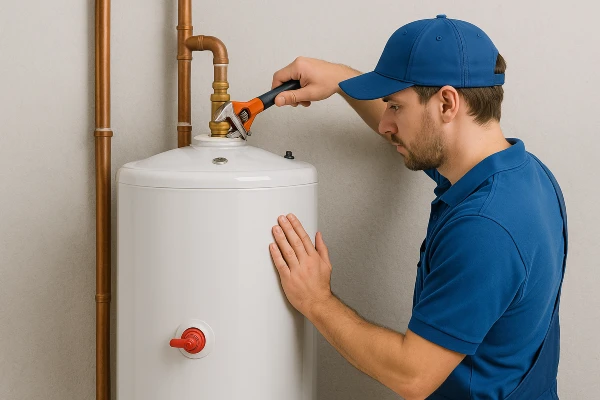 a male plumber installing a garbage disposal from Emergency Plumber Grand Prairie in Grand Prairie, TX - Commercial Plumbing Services